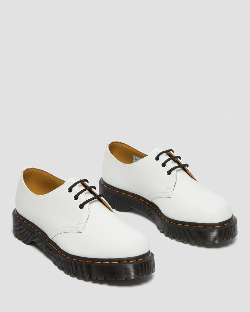 Men's Dr Martens 1461 Bex Smooth Leather Oxfords Shoes White | AU 586NWY